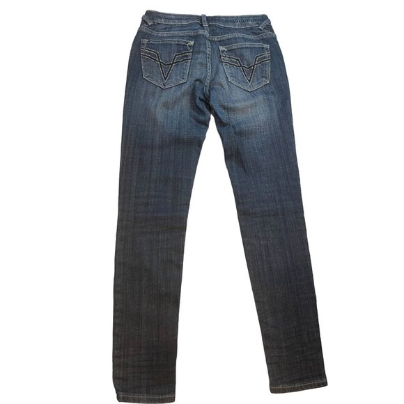 VIGOSS Womens Jeans The Chelsea Skinny Low Rise Flat Front Blue Size W24XL29 - Picture 2 of 11